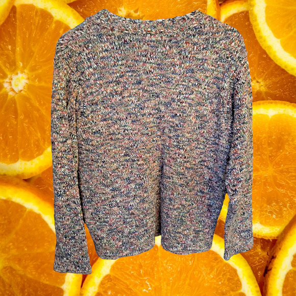 Dressbarn Multicolor V Neck Crew Sweater Size 14/16 - Picture 6 of 6